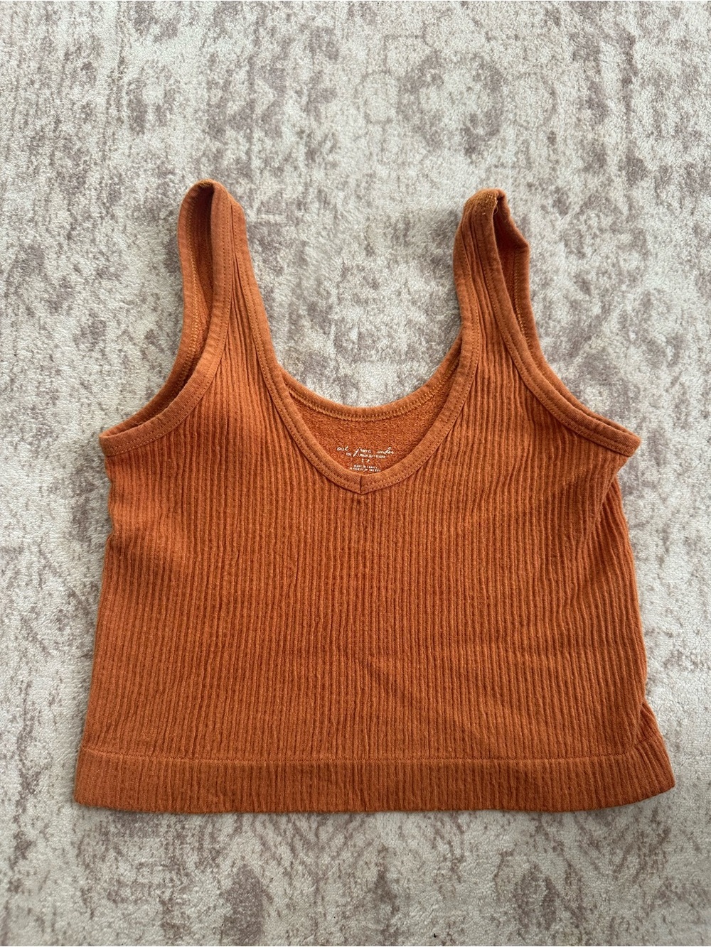 Out from under Ribbed Knit Tank Top - Rust